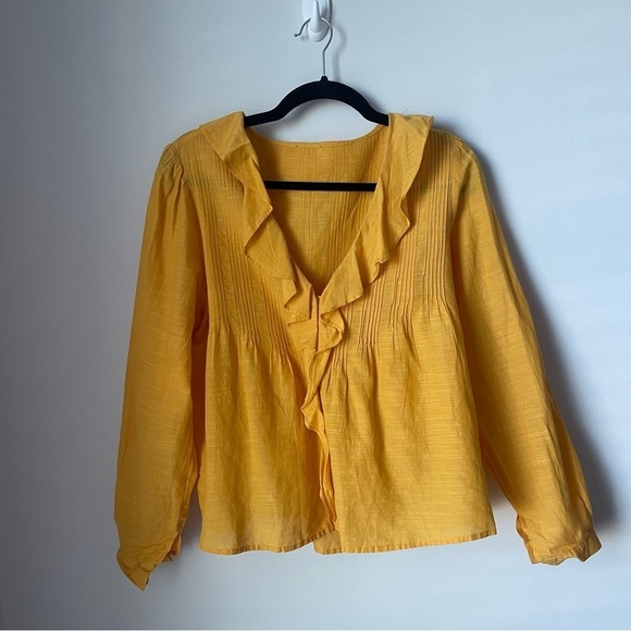 Faherty Cambria Blouse in Golden Glow - Picture 5 of 10